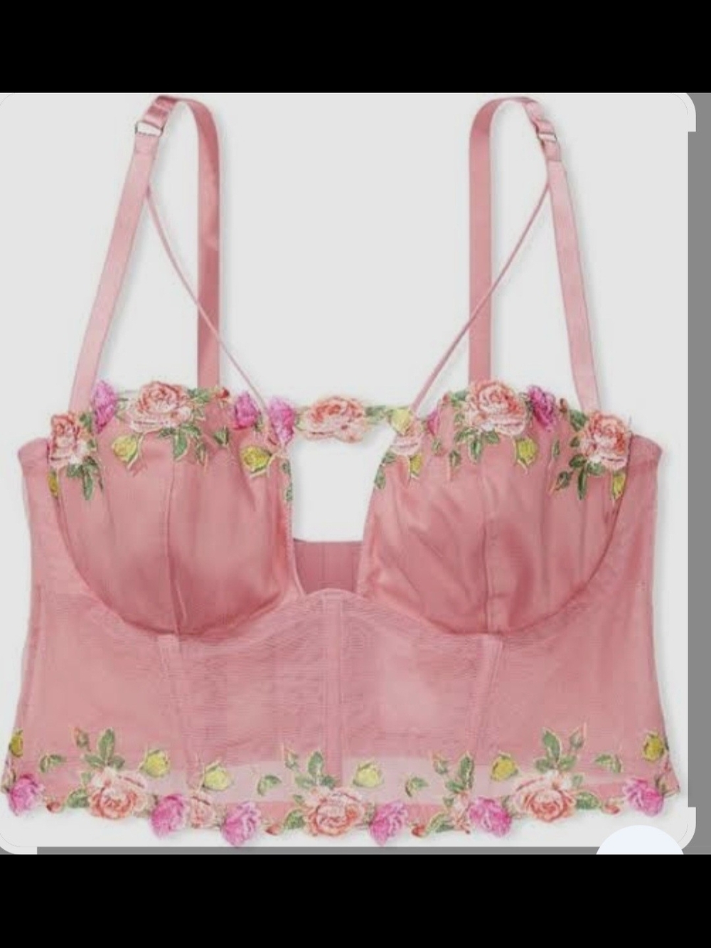Victoria's Secret Pink Floral Longline Bustier